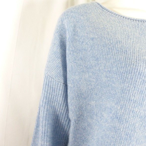 Colour Works by In Cashmere Cashmere Asymmetric Waffle Knit Chambray XL - Picture 8 of 8